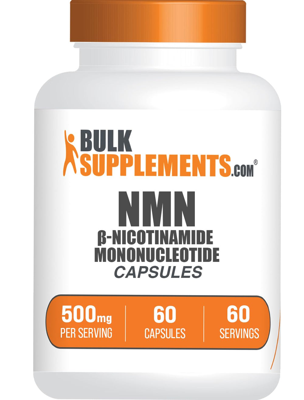 BulkSupplements NMN capsules bottle packshot for daily wellness support.