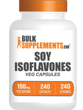 BulkSupplements Soy Isoflavones capsules bottle front view for daily wellness support.
