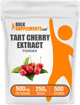 BulkSupplements Tart Cherry Extract Powder packaging highlighting daily antioxidant support