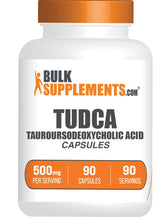 Bulksupplements TUDCA capsules bottle for easy daily use in a wellness routine