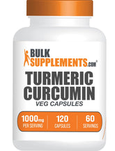 BulkSupplements Turmeric Extract Capsules bottle for easy daily supplementation