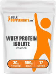 BulkSupplements Whey Protein Isolate unflavored bottle for versatile post-workout protein support.