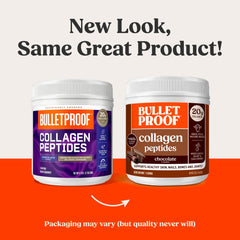 Bulletproof Chocolate Collagen powder in a coffee mug for easy morning boost