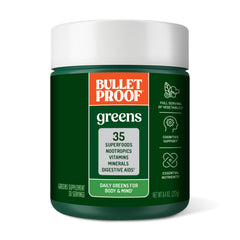 Bulletproof Greens daily vegetable serving powder supports daily nutrition.
