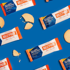 Bulletproof Vanilla Shortbread Bars texture emphasizes cookie-like crunch and richness.