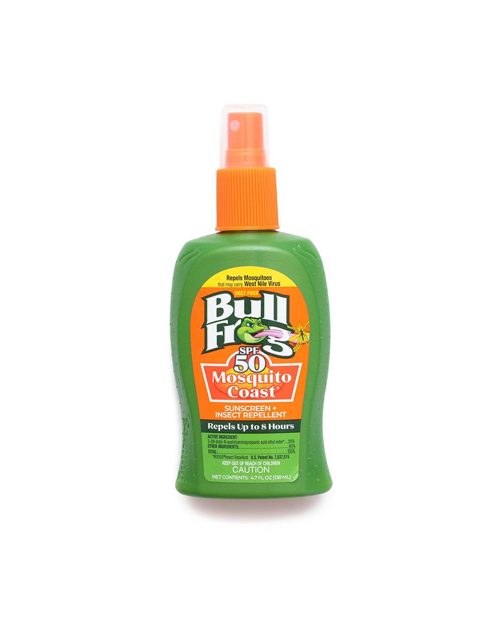 Bullfrog Mosquito Coast, botella con bomba para aplicación 2 en 1.