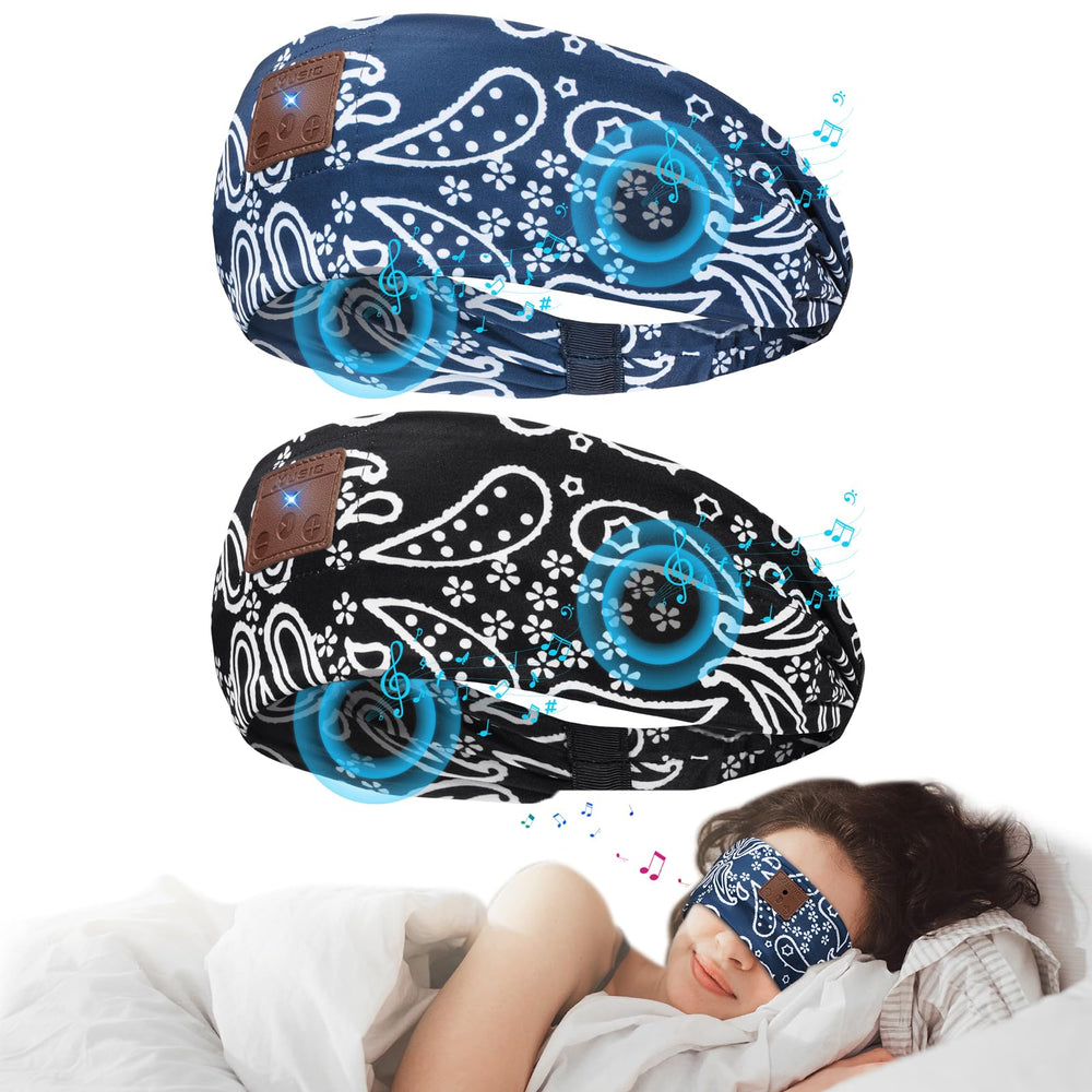 BULYPAZY sleeping headband with built-in speakers for wireless listening during rest.