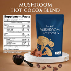 Bunkell Mushroom Hot Cocoa with L-Theanine supports calm focus at night