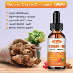 Bunkka Berberine Drops pineapple flavor close-up highlighting sugar-free taste