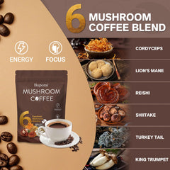 Mushroom coffee dissolving in hot water yields a smooth, rich cup.