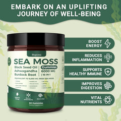 Buporai Sea Moss Gummies on a kitchen counter ready for daily routine