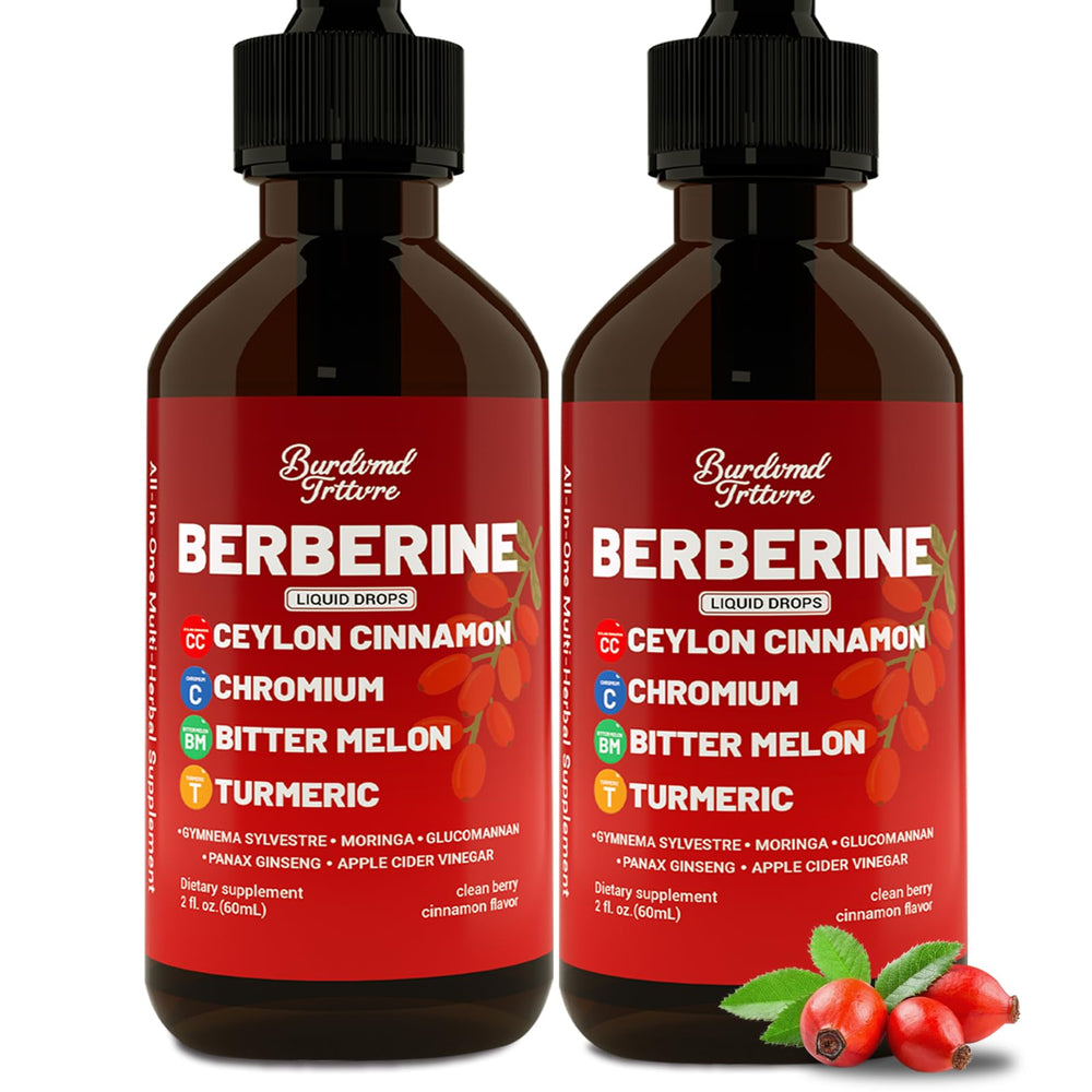 Burdvmd Trttvre Berberine Drops bottle with clear label for daily use