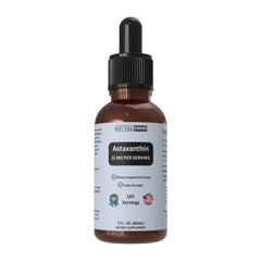 BUY THE CRAVE Astaxanthin liquid drops bottle highlights 12 mg for daily antioxidant support.
