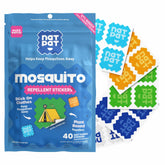 BUZZPATCH NATPAT packaging close-up showing plant-based, non-toxic patches for safe outdoor use