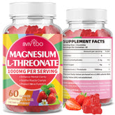 BVIVLOO 1000mg magnesium L-threonate gummies bottle for easy daily use.