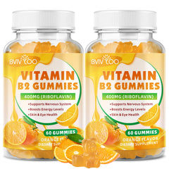 BVIVLOO riboflavin 400mg gummies bottle with 120 count for daily vitality.