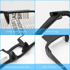 BywoBywo Horizontal Lazy Glasses are compatible with small-frame prescription glasses.