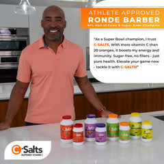 C-Salts Vitamin C Powder mixed in a drink, showcasing versatility