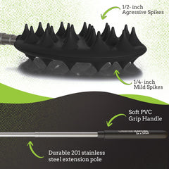 Cactus Scratcher compact keychain design attached to a bag for on-the-go relief