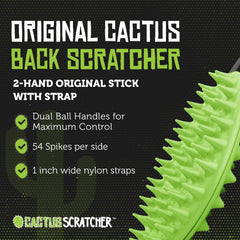 Cactus Scratcher original back scratcher ball handles provide secure grip during use.