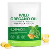 Cacukn Organic Oil of Oregano bottle highlighting immune support and antioxidant benefits