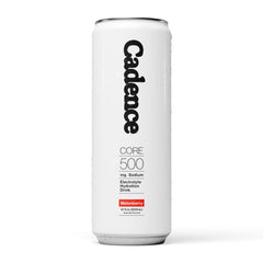 Cadence Melonberry electrolyte drink can front view supports zero sugar hydration for workouts.