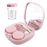 CADEVED pink contact lens case with mirror for quick on-the-go checks