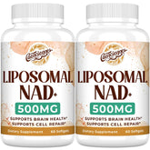 Caenciennes liposomal NAD+ 500 mg bottle with capsules for daily energy support.