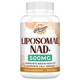 Caenciennes Liposomal NAD+ 500mg bottle highlighting high absorption for daily energy support