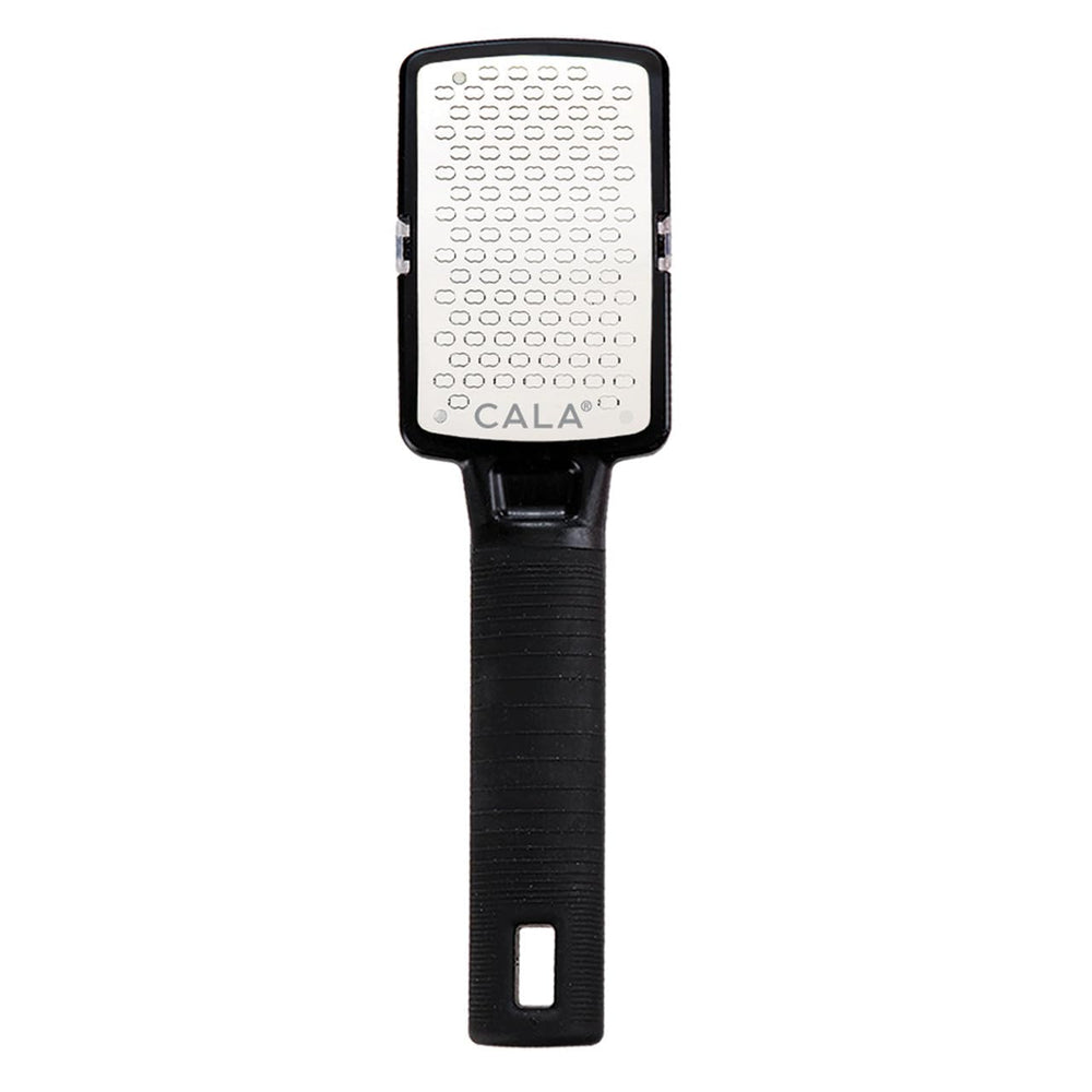 Cala Silky Glide Pro callus remover in hand for precise control.