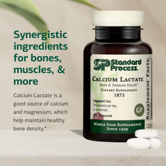 Calcium Lactate tablets close-up emphasizes compact daily dosage.
