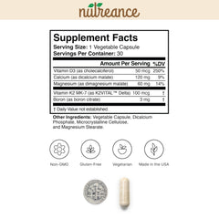 Calciven vitamin D3 and K2 pairing for bone-support synergy