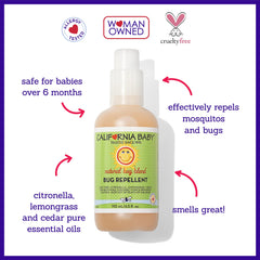 California Baby bug spray being applied on skin during outdoor activity