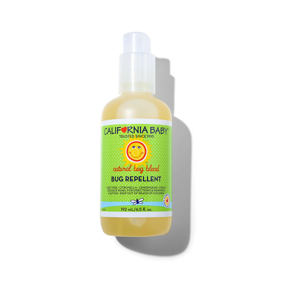 California Baby Natural Bug Spray bottle front view with citronella scent for gentle protection