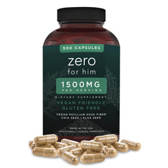 California Basics vegan fiber capsules in a bottle for daily digestive support