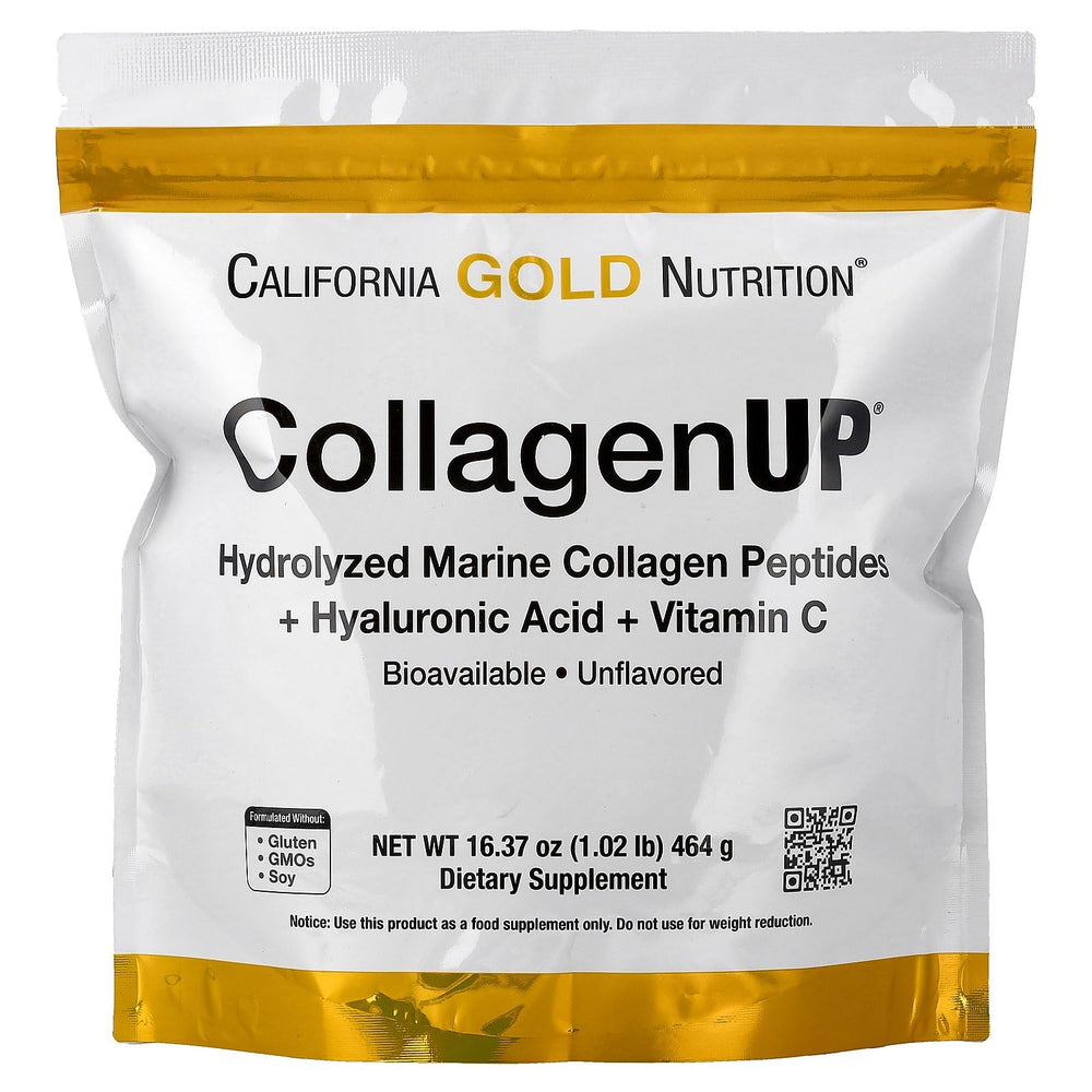 California Gold Nutrition CollagenUP bottle pour for daily use