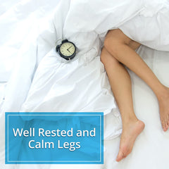 Calm Legs Natural container interior with tablets ready for nightly routine