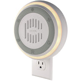 Calm Me wall plug white noise machine front view promoting privacy and focus