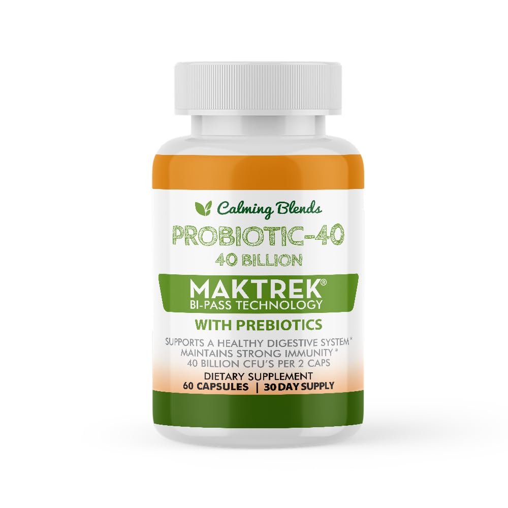 CALMING BLENDS Probiotic 40B bottle for daily wellness and convenience.