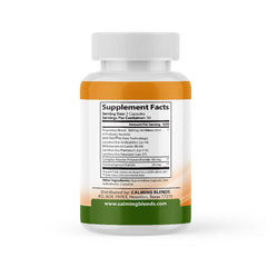 CALMING BLENDS Probiotic 40B capsules shown for easy daily intake.