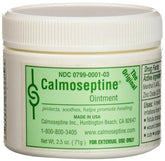 Calmoseptine diaper rash ointment jar for soothing protection and moisture barrier.