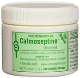 Calmoseptine ointment jar showing barrier protection for irritated skin