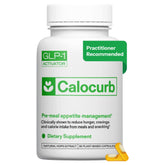 Calocurb bottle front view on kitchen counter for daily appetite support.