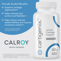 Cartigenix HP packaging highlights vegan formula and cartilage support.