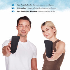 CALTO Insole anti-slip bottom prevents movement for secure all-day wear