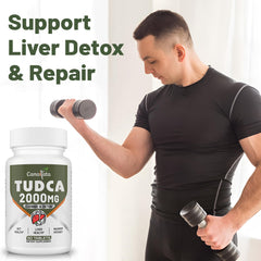 Canarata Tudca detox and cleanse imagery emphasizing liver repair.