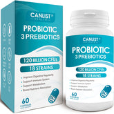 CANLIST Probiotics 120 Billion bottle in shelf-stable packaging for daily use