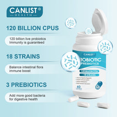 CANLIST Probiotics 18 strains panel highlighting diverse gut-friendly strains