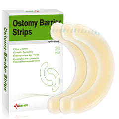 CARBOU ostomy barrier strips pack shows secure adhesion for leak protection