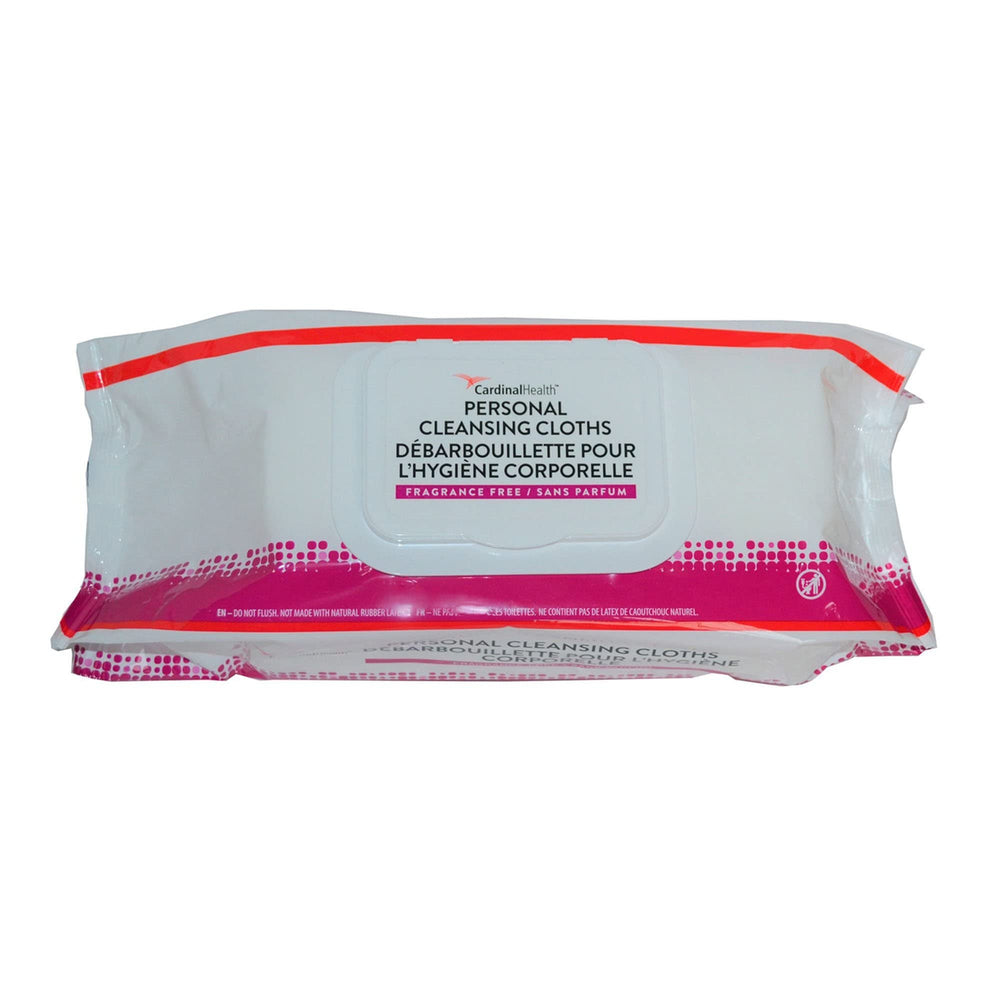 Cardinal Health personal cleansing wipe 9x13 inches for quick, gentle cleanups.